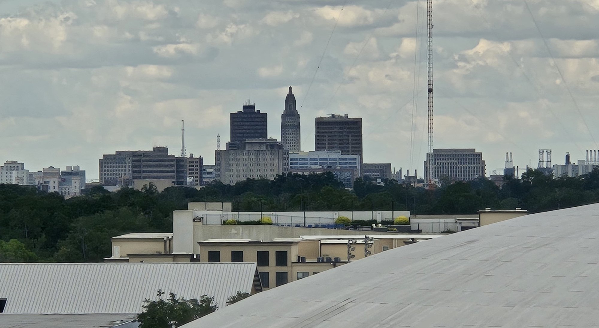 Downtown Baton Rouge viewed from Tiger Stadium