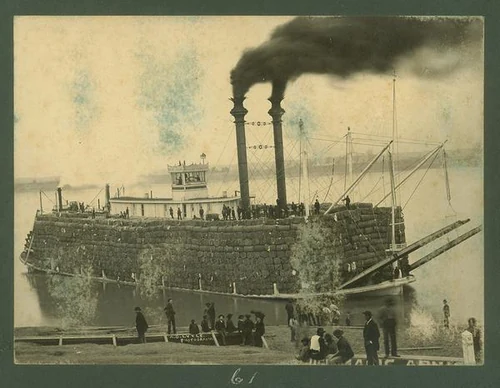 Cotton Steamer Leaving Baton Rouge Louisiana 1890